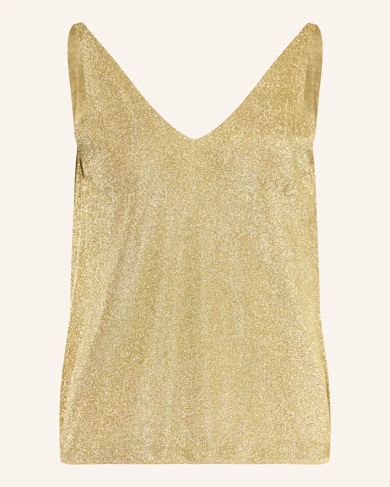 ba&sh Stricktop Zuani Mit Glitzergarn gold Gold
