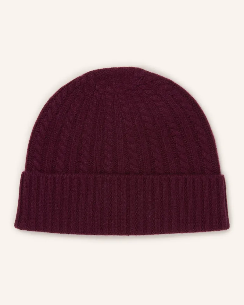 S. Marlon Cashmere-Mütze rot Dunkelrot