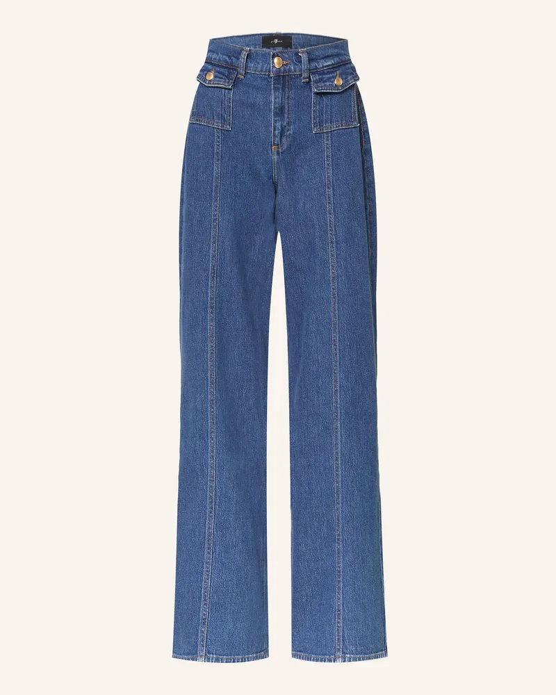 7 for all mankind Wide Leg Jeans Lotta blau 1bh