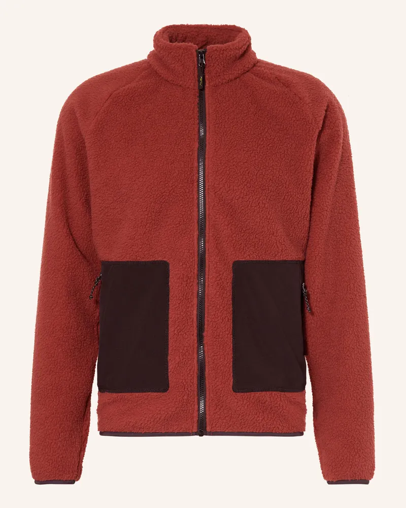 me°ru' Fleecejacke Evaton rot Dunkelrot