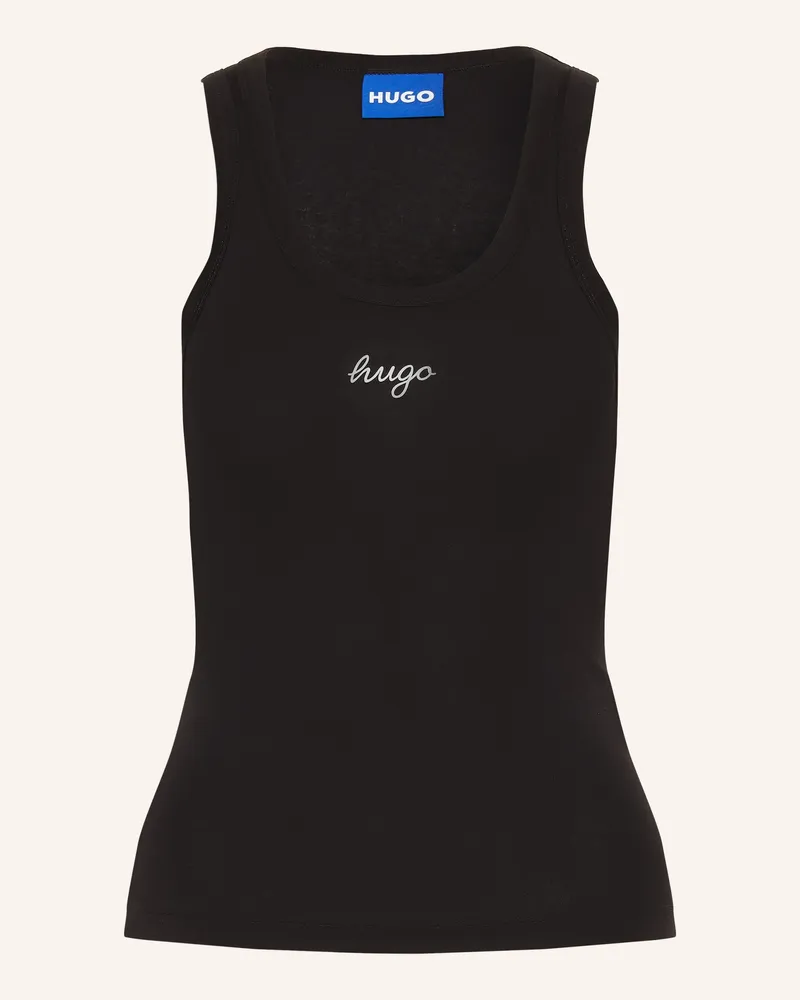HUGO BOSS Top Damatank schwarz Schwarz
