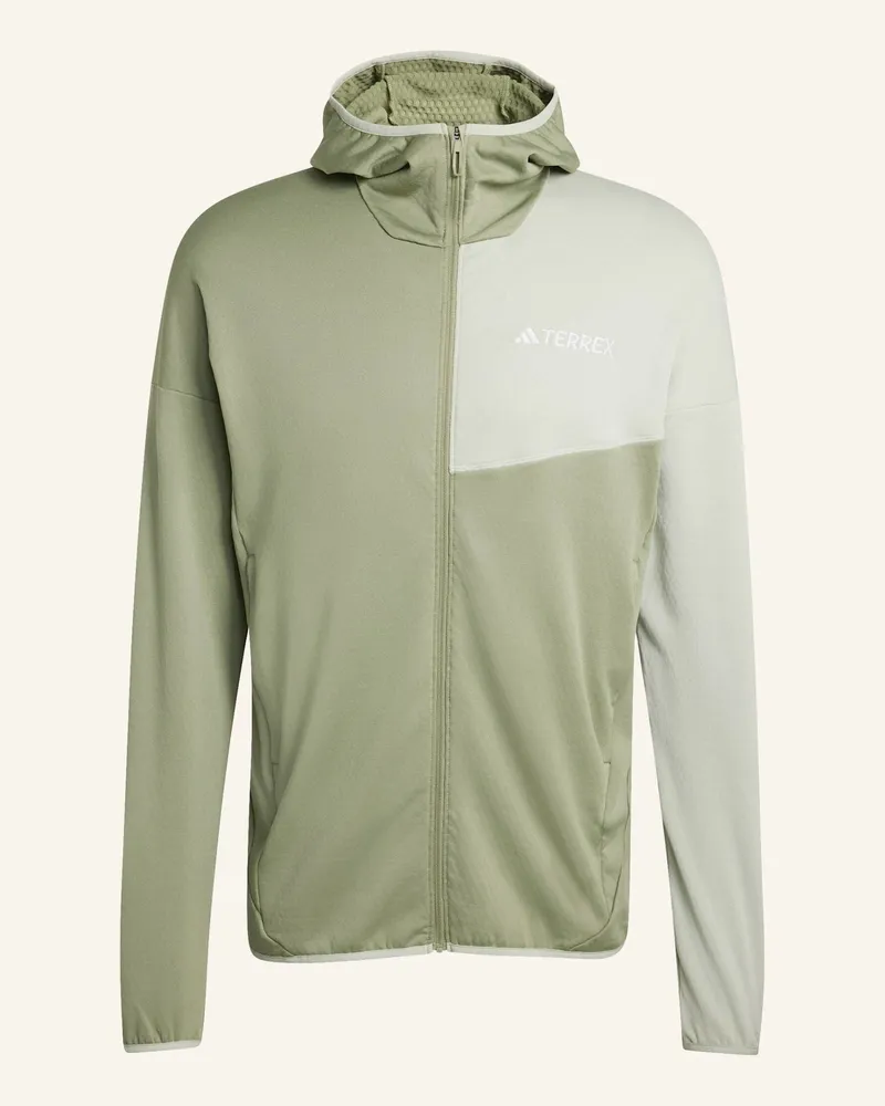 adidas TERREX XPERIOR CLIMAWARM LIGHT FLEECE KAPUZENJACKE Grün