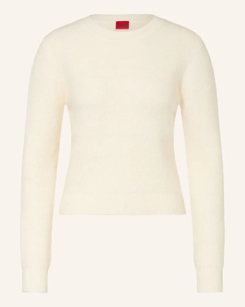 HUGO BOSS Pullover Shomero weiss Creme