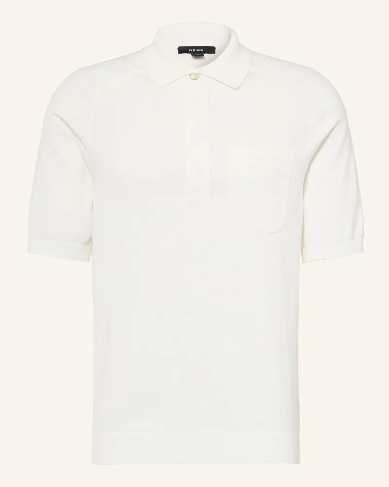 Reiss Strick-Poloshirt Selkirk weiss Weiss