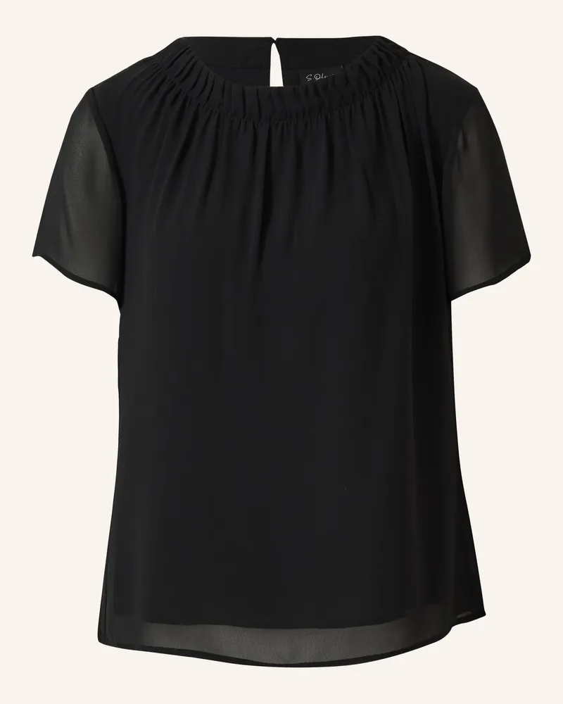 S.Oliver Bluse schwarz Schwarz