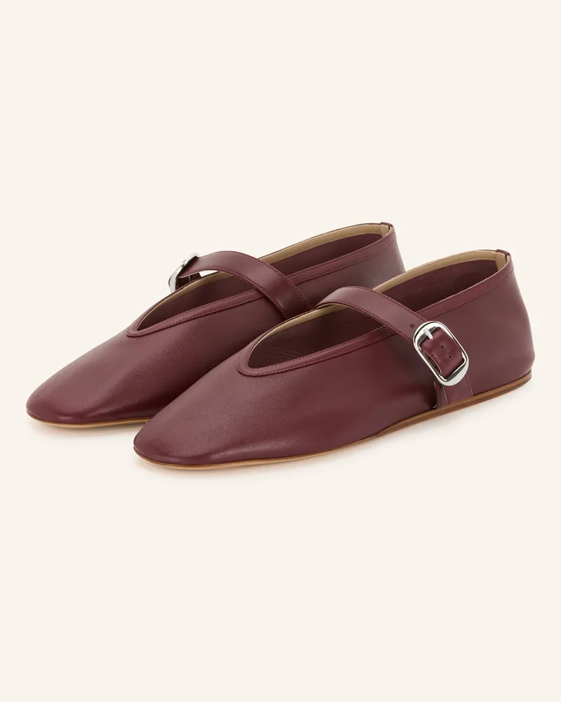 Le Monde Béryl Mary-Jane-Ballerinas Dunkelrot