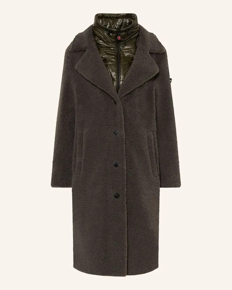 Frieda & Freddies Teddyfell-Mantel Ginez gruen Khaki