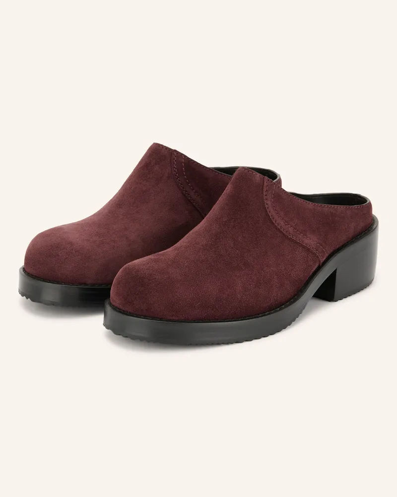 Dries van Noten Mules lila Dunkelrot