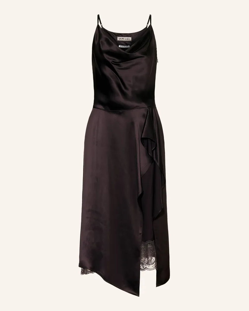Acne Studios Cocktailkleid Mit Volants Und Spitze braun Dunkelbraun