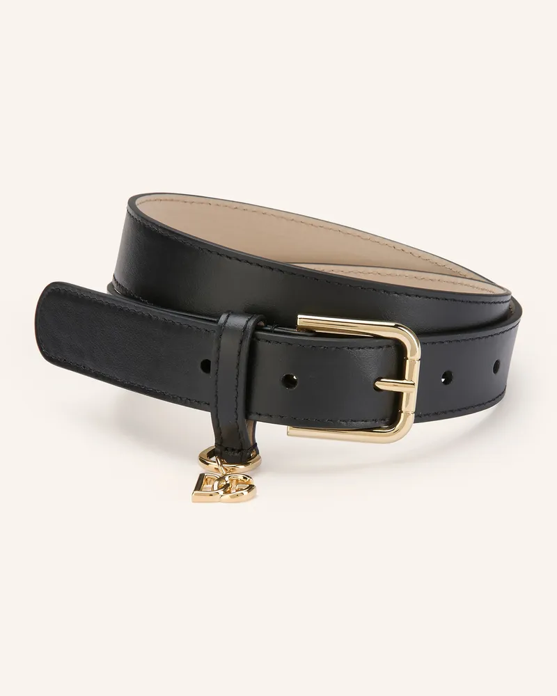 Dolce & Gabbana Ledergürtel Schwarz