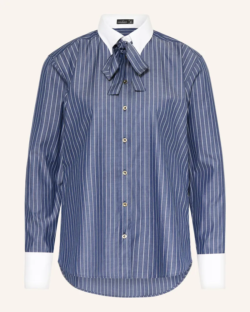 van Laack Hemdbluse EFFYA mit Schluppe Blau