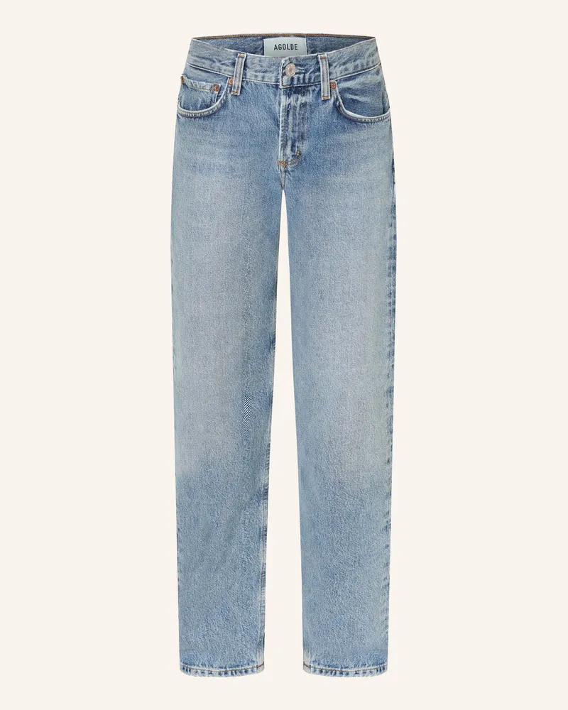 AGOLDE Straight Jeans Low Rise Slim blau Downtown