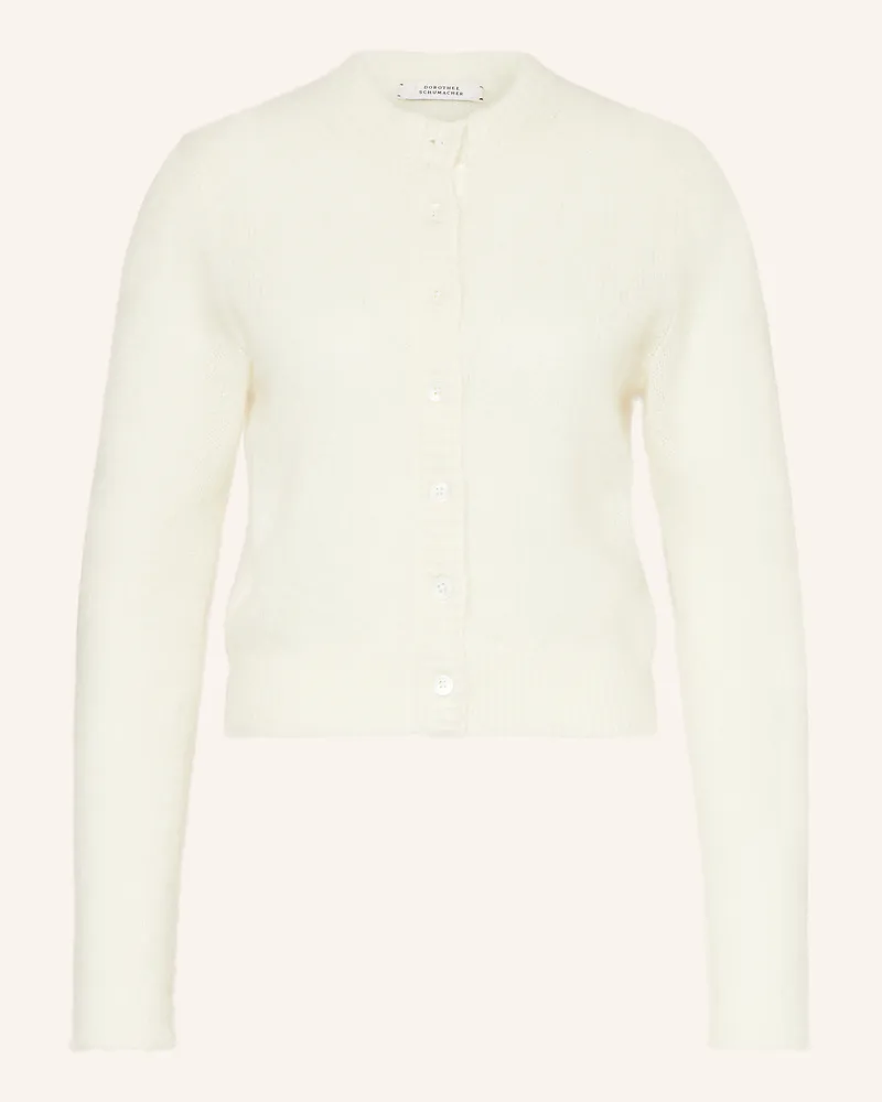 Dorothee Schumacher Strickjacke Luxury Love Aus Cashmere weiss Weiss