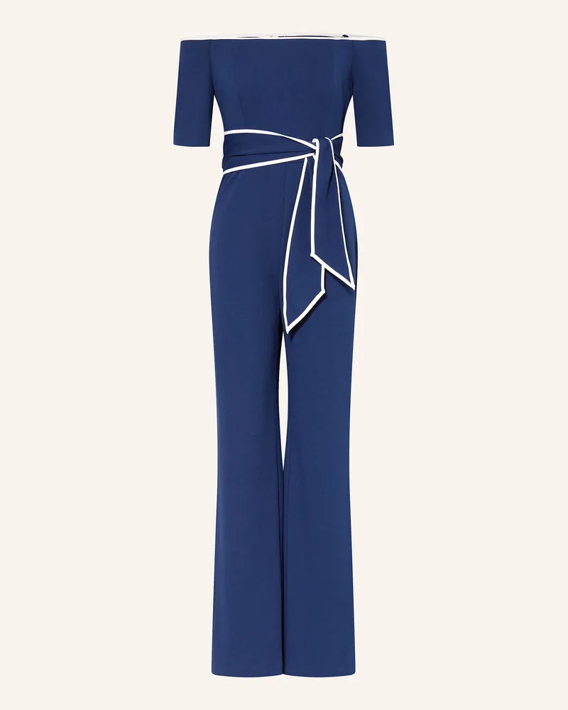 Adrianna Papell Off-Shoulder-Jumpsuit Dunkelblau