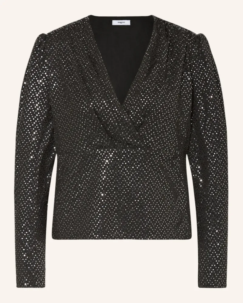Suncoo Blusenshirt LORENA mit Pailletten Schwarz