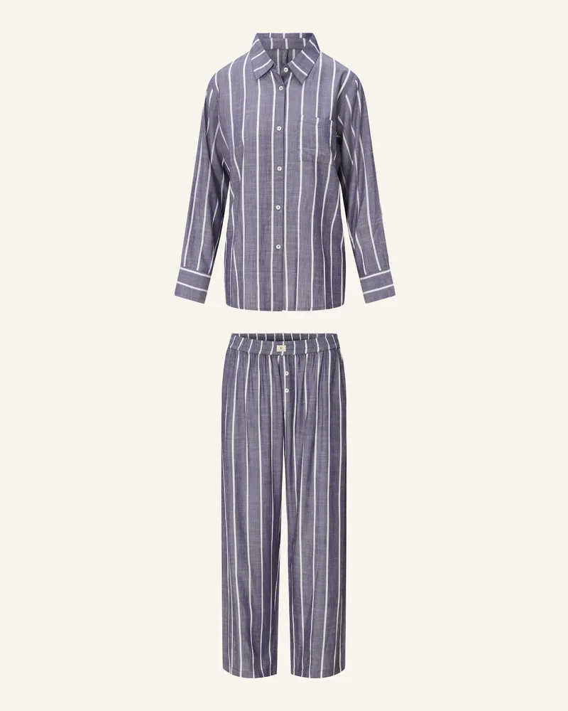 LingaDore Nachtwäsche Set blau Blaugrau