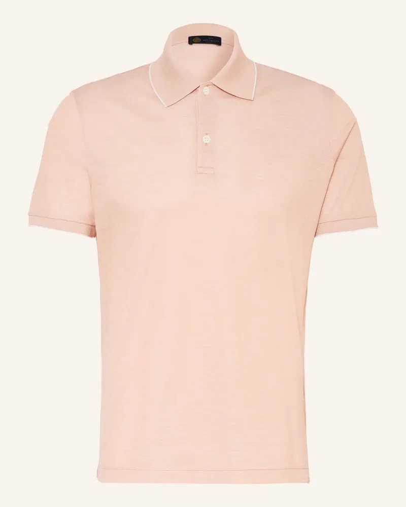 Paul & Shark Piqué-Poloshirt mit Seide Lachs