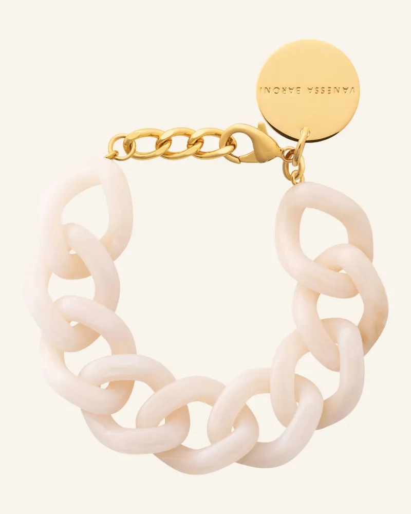 Vanessa Baroni Armbänder Flat Chain Bracelet Latte Marble By Glambou gold Gold