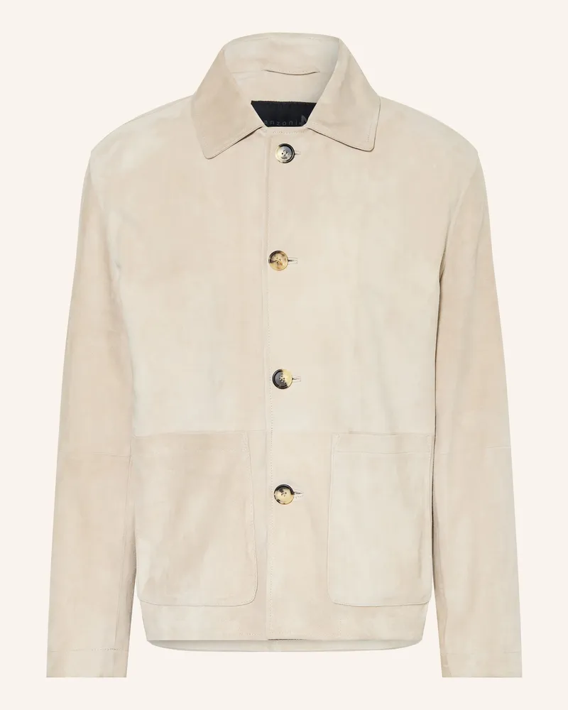 Manzoni 24 Leder-Overjacket beige Beige