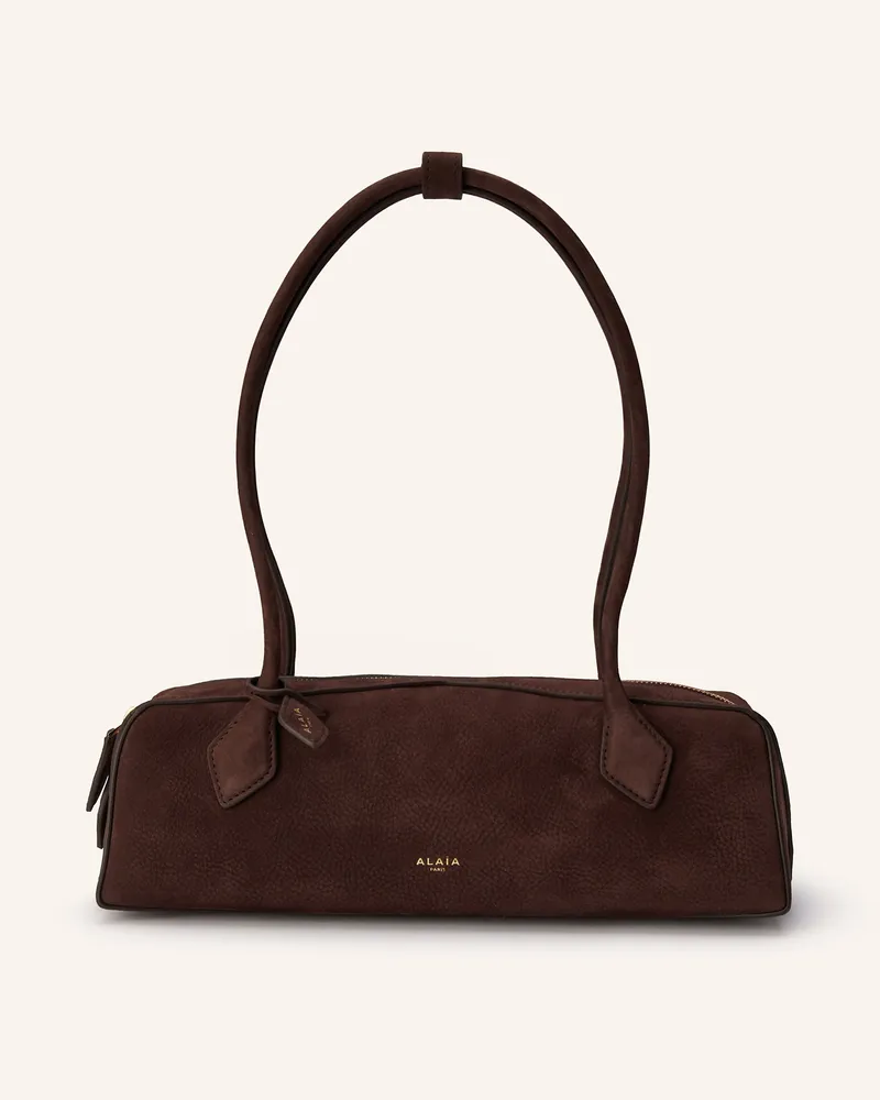 Alaïa Schultertasche Le Teckel Medium braun Braun