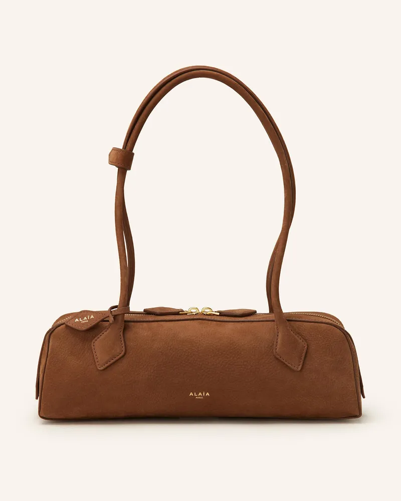 Alaïa Schultertasche Le Teckel Medium braun Braun