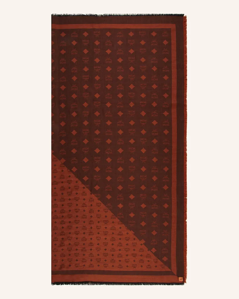 MCM Tuch mit Seide Dunkelbraun