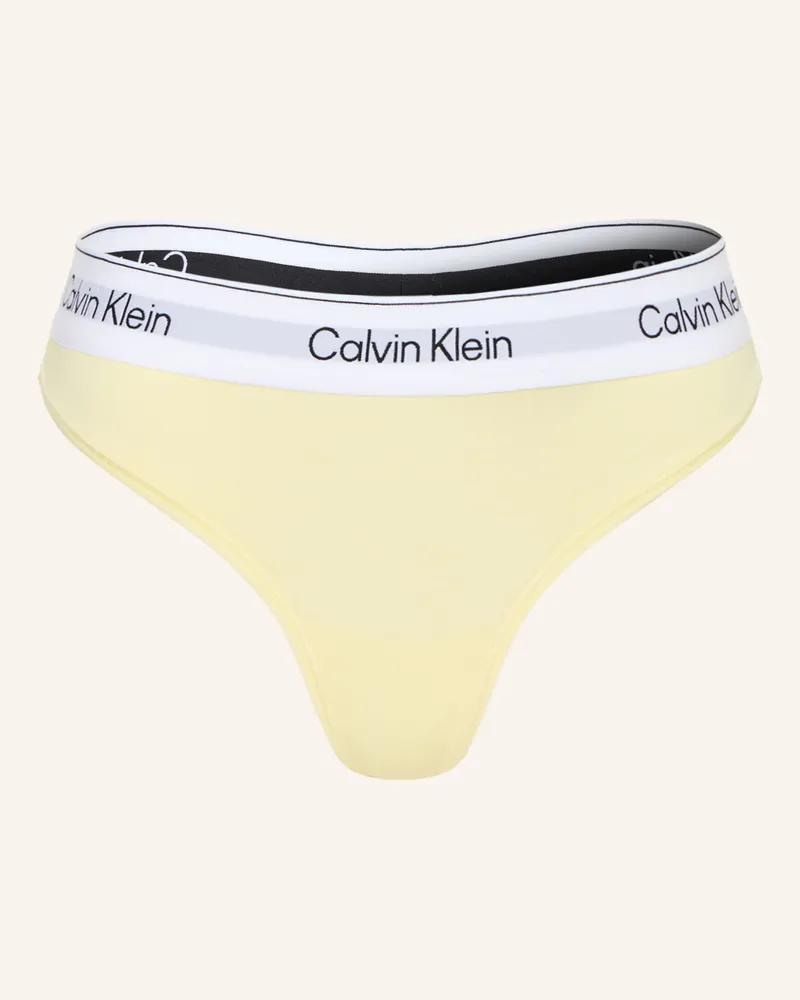 Calvin Klein String Icon Cotton Modal gelb Hellgelb