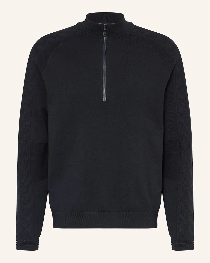 HUGO BOSS Troyer Mirror blau Dunkelblau