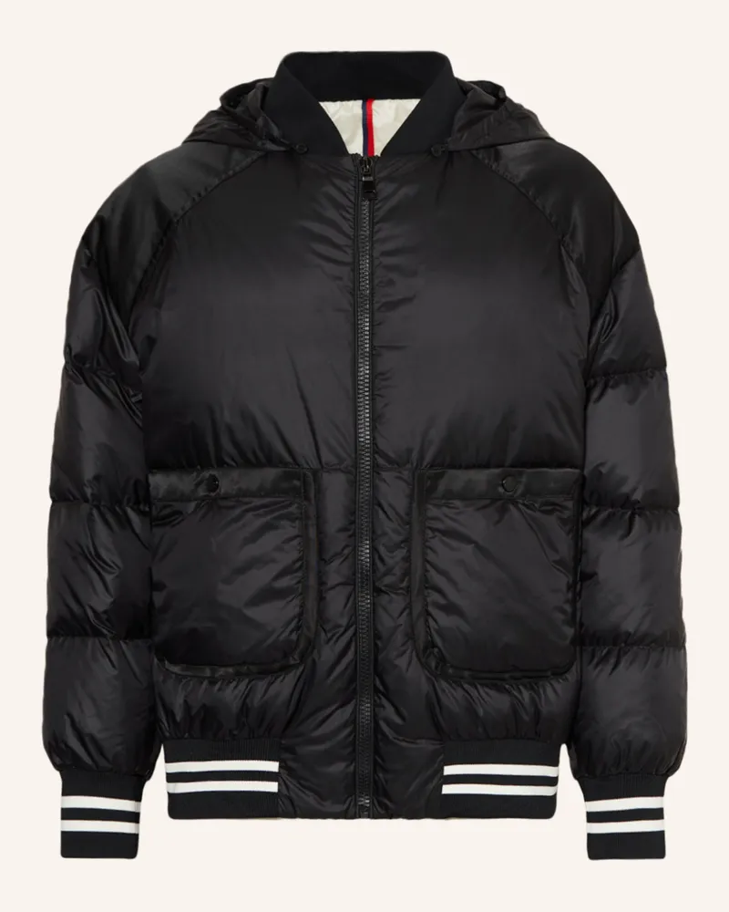 Moncler Daunenjacke MARTHA mit abnehmbarer Kapuze Schwarz