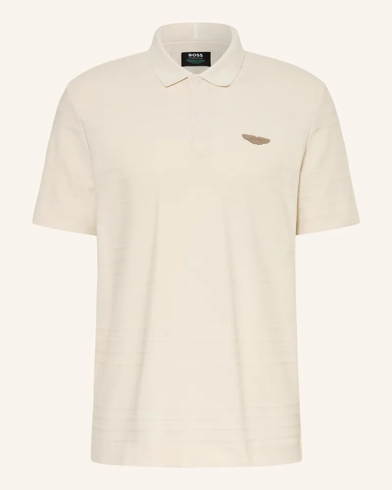 HUGO BOSS Piqué-Poloshirt Parris weiss Ecru