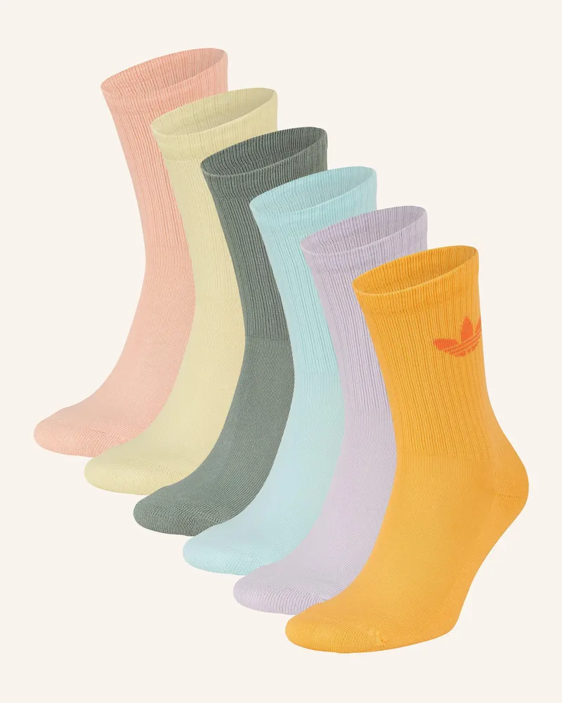 adidas 6er-Pack Socken TREFOIL CUSHION CREW Gelb