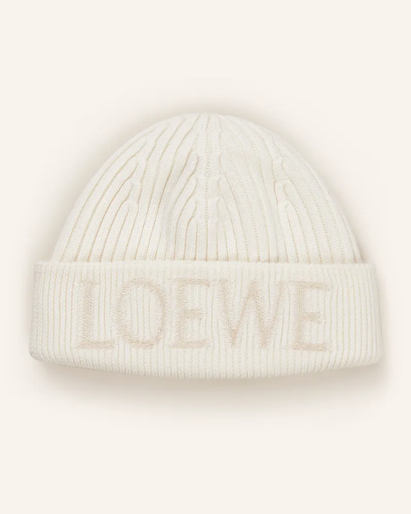 Loewe Mütze weiss Ecru