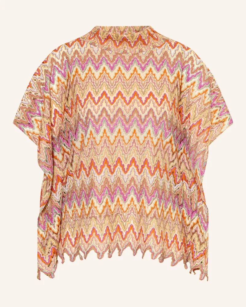 ana alcazar Blusentop mit Glitzergarn Orange