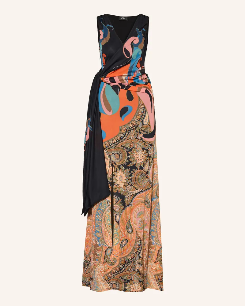Etro Jerseykleid In Wickeloptik schwarz Schwarz