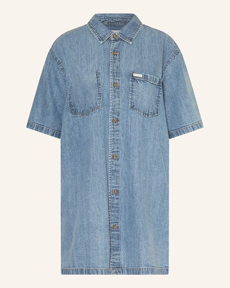 Guess Oversized-Hemdblusenkleid Blau