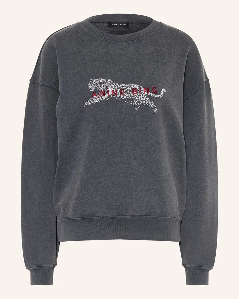 Anine Bing Sweatshirt Spencer schwarz Dunkelgrau