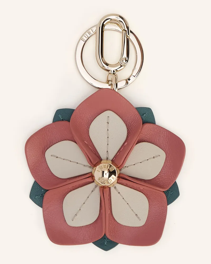 Furla Taschenanhänger Hibiscus gruen Altrosa