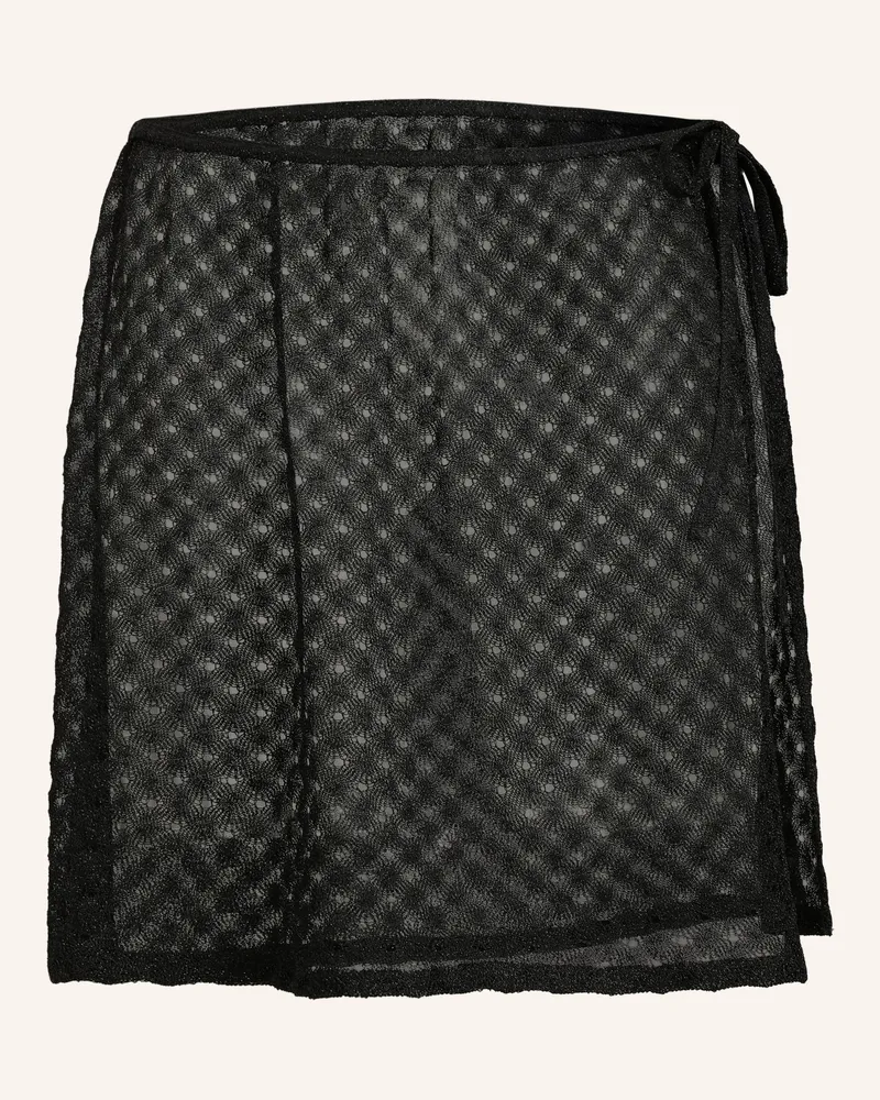Missoni Wickelrock Mit Glitzergarn schwarz Schwarz