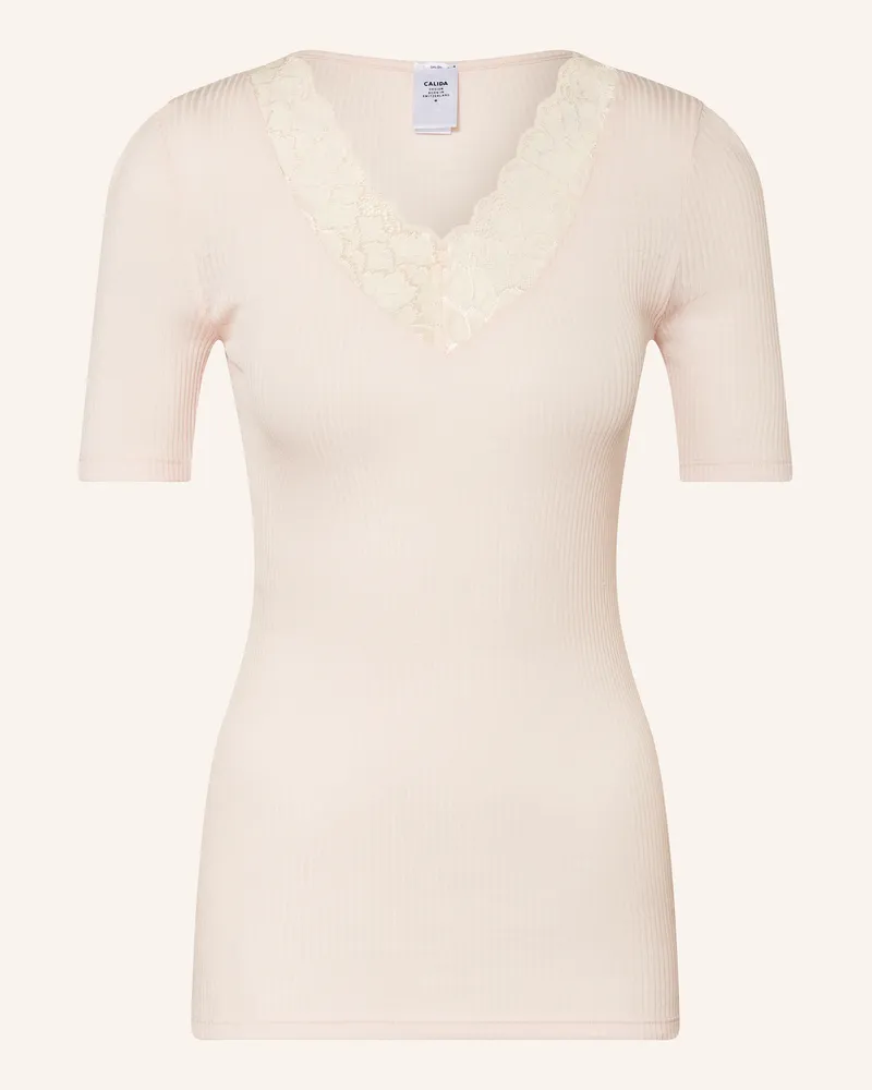 Calida T-Shirt SILKY WOOL JOY aus Merinowolle mit Seide Hellrosa