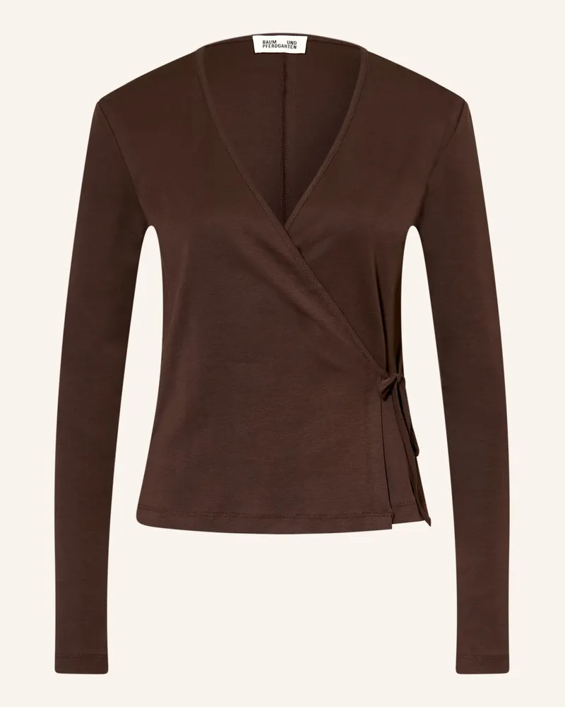 Baum und Pferdgarten Longsleeve Jovina In Wickeloptik braun Dunkelbraun