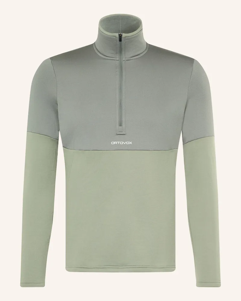Ortovox Midlayer Light Zip Neck gruen Grau