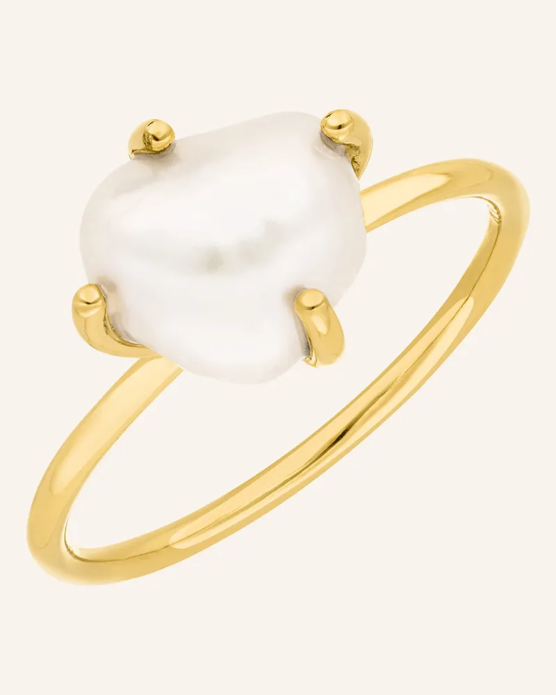 Leaf Ring Barock Perls gold Gold