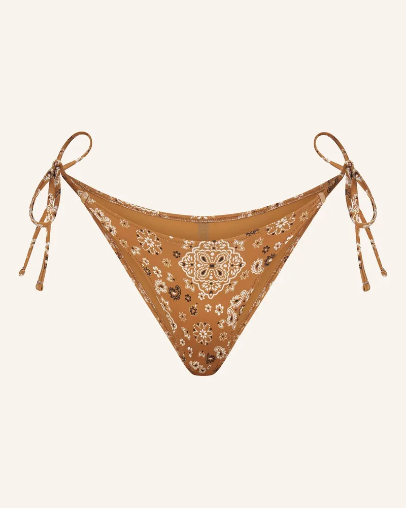 SKIMS Triangel-Bikini-Hose Signature Swim braun Alb