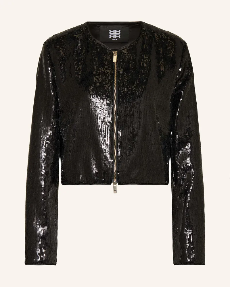 Riani Kastenjacke mit Pailletten Schwarz