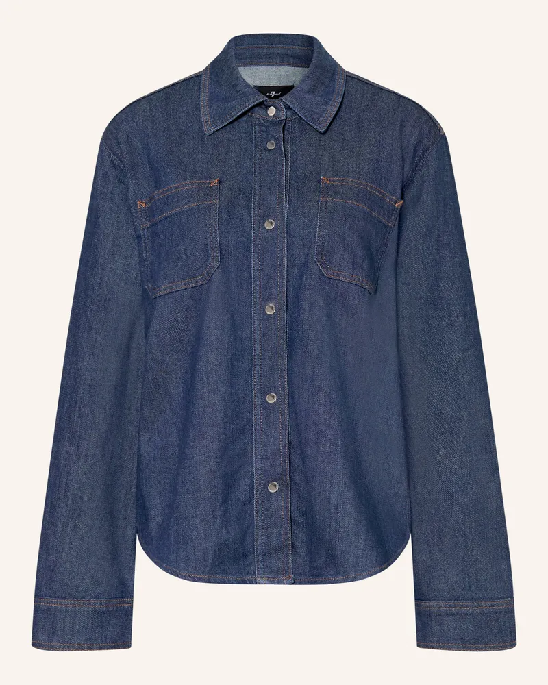 7 for all mankind Jeansbluse Utility Classic blau Dunkelblau