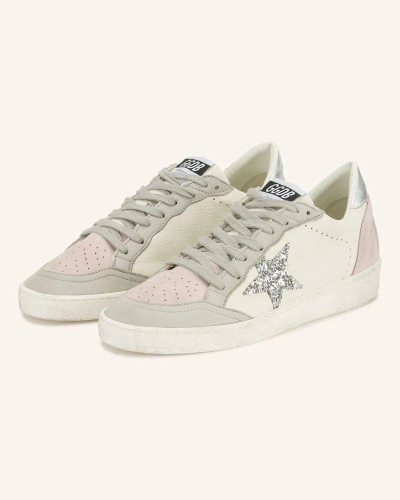 Golden Goose Sneaker Ball Star weiss Grau