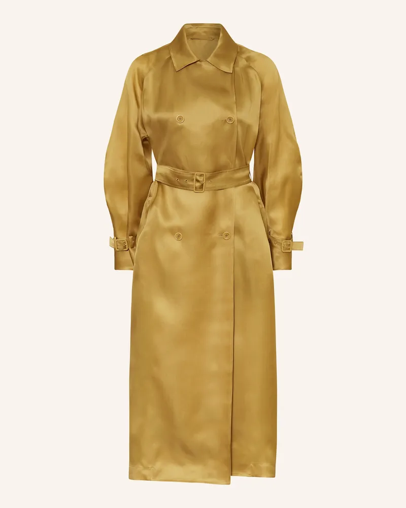 Max Mara Trenchcoat SACCO aus Seide Hellbraun