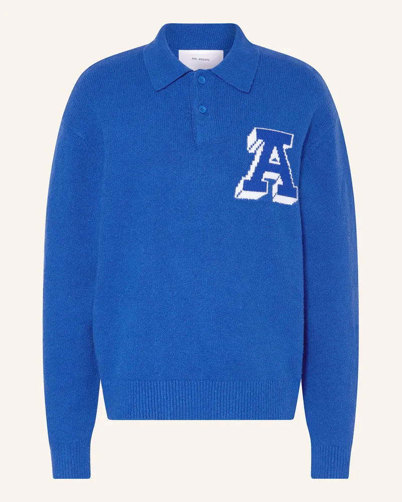 Axel Arigato Strick-Poloshirt Blau