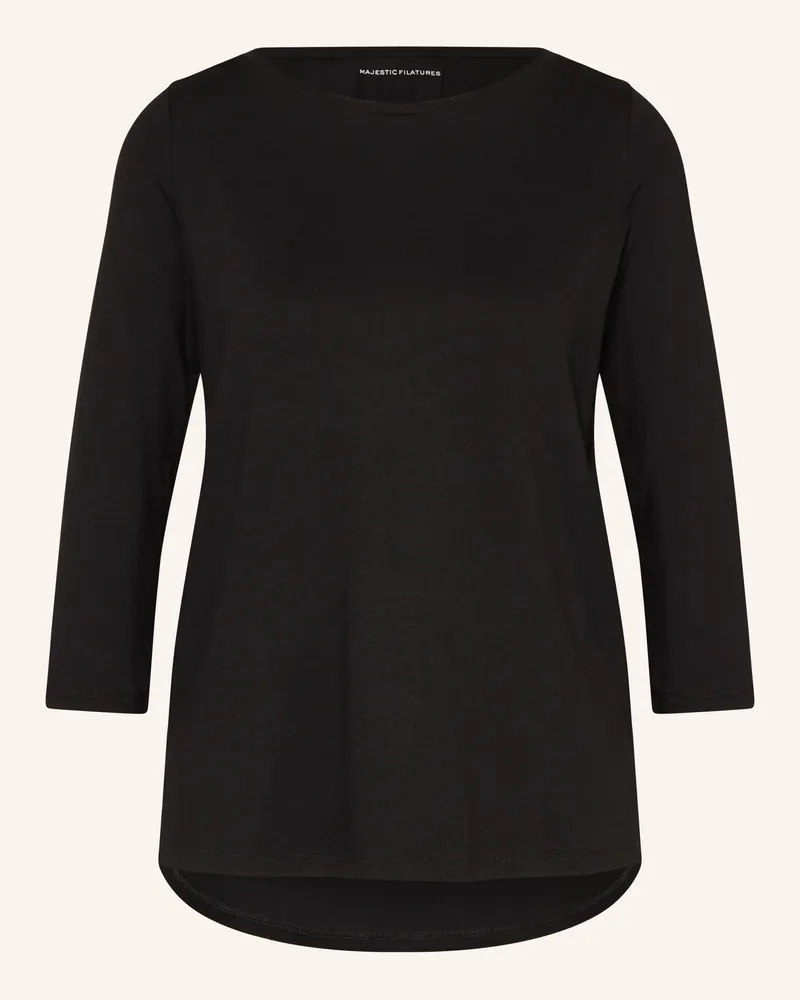 Majestic Shirt Mit 3/4-Arm schwarz Schwarz