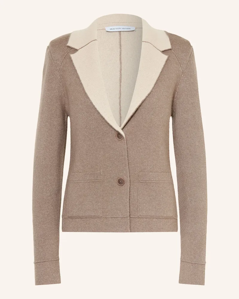 Iris von Arnim Strickblazer Davita Mit Cashmere beige Taupe